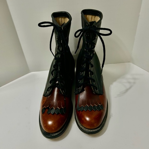 Women’s Canadian made lace up cowgirl boots with Builrite sole size 6 - Picture 2 of 6